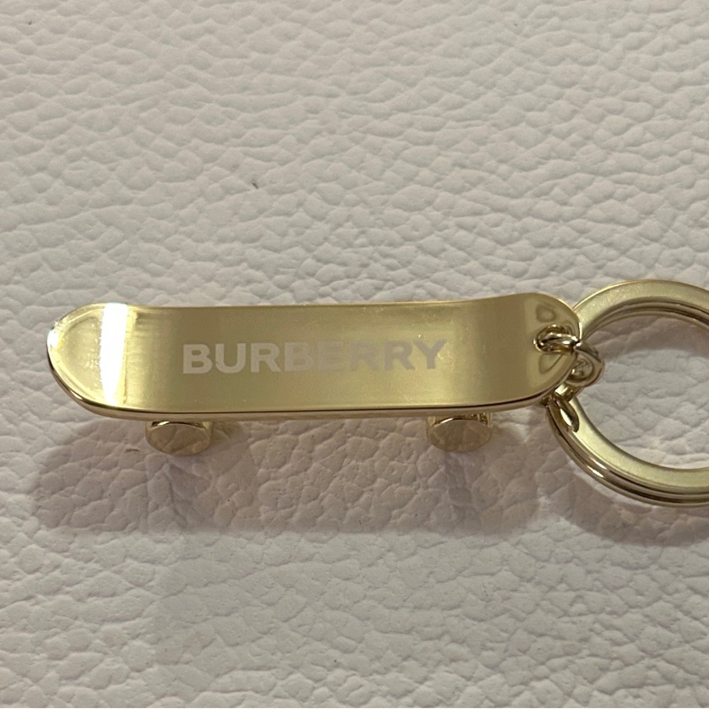 Burberry Gold Skateboard Keyring